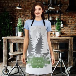 Winter Wonderland All-Over Print Schort - Groen