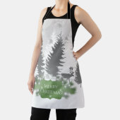 Winter Wonderland All-Over Print Schort - Groen (Insitu)