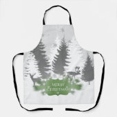 Winter Wonderland All-Over Print Schort - Groen (Voorkant)