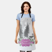 Winter Wonderland All-Over Print Schort - Magenta (Gedragen)