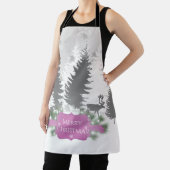 Winter Wonderland All-Over Print Schort - Magenta (Insitu)