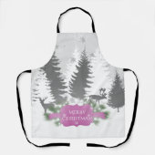 Winter Wonderland All-Over Print Schort - Magenta (Voorkant)