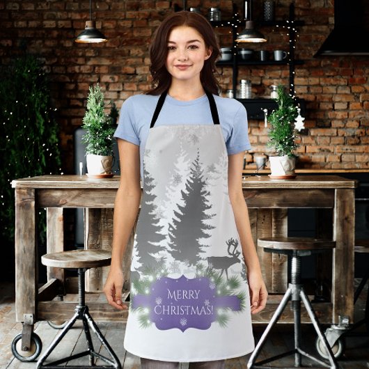 Winter Wonderland All-Over Print Schort - Paars