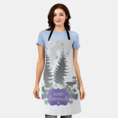 Winter Wonderland All-Over Print Schort - Paars (Gedragen)