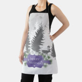 Winter Wonderland All-Over Print Schort - Paars (Insitu)