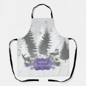 Winter Wonderland All-Over Print Schort - Paars (Voorkant)