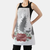 Winter Wonderland All-Over Print Schort - Rood (Insitu)