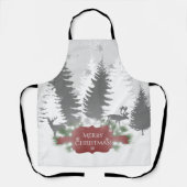 Winter Wonderland All-Over Print Schort - Rood (Voorkant)