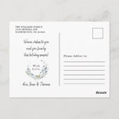 Winter Wonderland Alpine Snowy Kerstfoto Briefkaart (Achterkant)