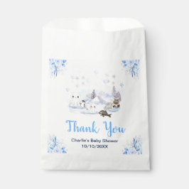 Winter Wonderland Animals Baby Shower Thank You Bedankzakje
