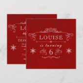 Winter Wonderland Apres-Ski Birthday Party Kaart (Voorkant / Achterkant)