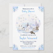 Winter Wonderland Arctic Animals Baby shower Kaart (Voorkant)