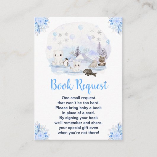 Winter Wonderland Arctic Animals Book Request Informatiekaartje (Voorkant)
