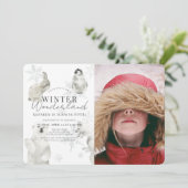 Winter Wonderland Arctic Animals Boy Birthday Kaart (Staand voorkant)