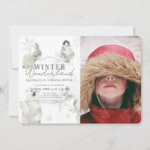 Winter Wonderland Arctic Animals Boy Birthday Kaart (Voorkant)