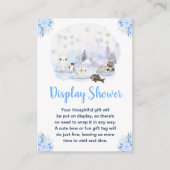 Winter Wonderland Arctic Animals Display Shower Informatiekaartje (Voorkant)