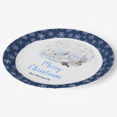 Winter Wonderland Arctic Animals Merry Christmas Papieren Bordje (Gekanteld)
