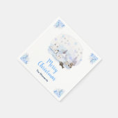 Winter Wonderland Arctic Animals Merry Christmas Servet (Hoek)