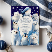 Winter Wonderland Arctic Animals Verjaardag van de Kaart