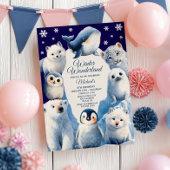 Winter Wonderland Arctic Animals Verjaardag van de Kaart