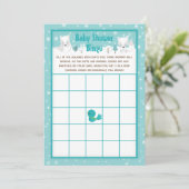 Winter Wonderland Arctic Foxes Baby shower Bingo Kaart (Staand voorkant)