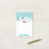 Winter Wonderland Arctic Foxes Post-it® Notes (Op bureau)