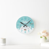 Winter Wonderland Arctic Foxes Ronde Klok (Huis)