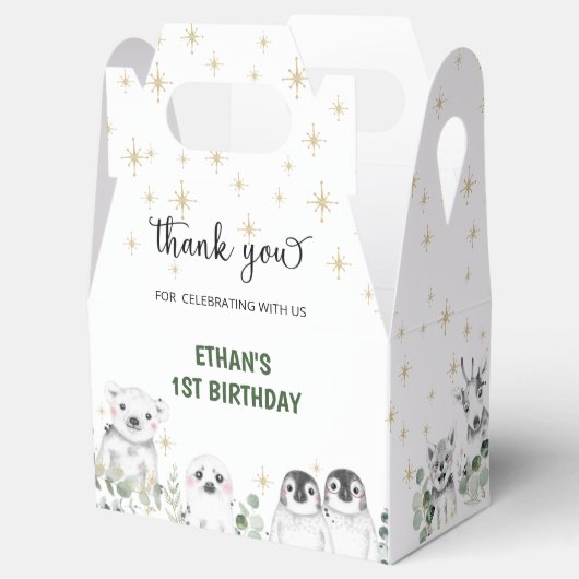 Winter Wonderland Arctic Polar Animals Bedankdoosjes (Geopend)