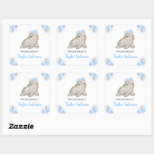 Winter Wonderland Arctic Seal Kids Bookplate Vierkante Sticker (Vel)