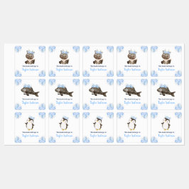 Winter Wonderland Arctische Dieren Kinder Bookplat Labels