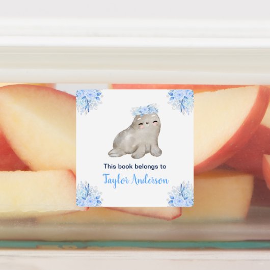Winter Wonderland Arctische Dieren Kinder Bookplat Labels (Aangebracht)