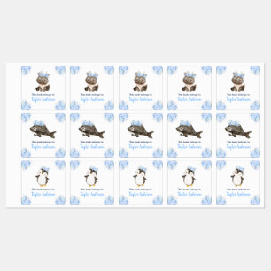 Winter Wonderland Arctische Dieren Kinderen Boekpl Labels