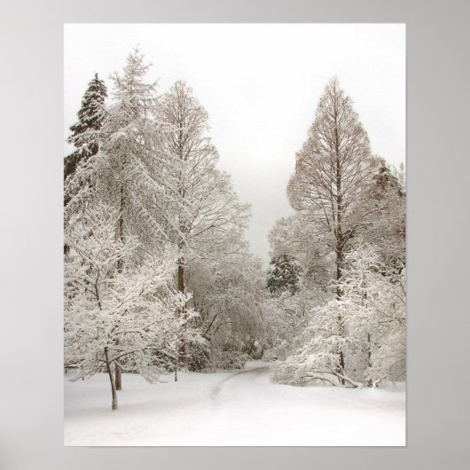 Winter Wonderland Art Print Winter Forest Poster (Voorkant)