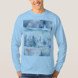 Winter Wonderland - Artistic Light Blue T-shirt