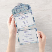 Winter Wonderland - Artistiek All In One Uitnodiging (Afscheurbaar)