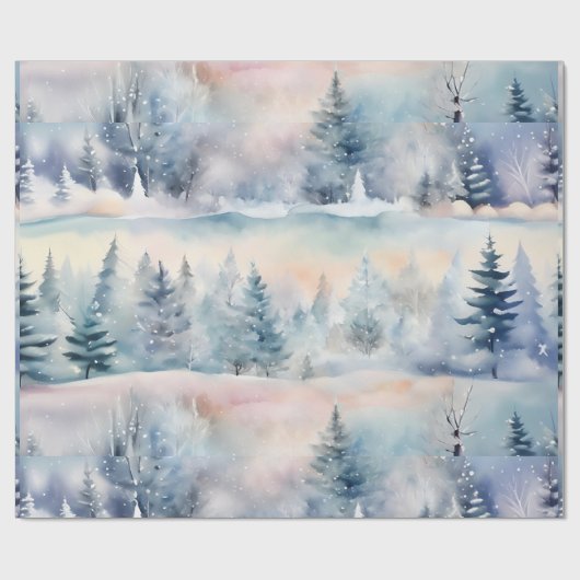 Winter Wonderland - Artistiek Cadeaupapier (Vlak)