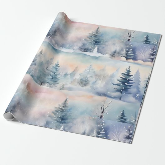 Winter Wonderland - Artistiek Cadeaupapier (Uitgerold)
