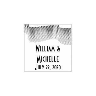 Winter Wonderland Auroras Announcement Stamp Rubberstempel