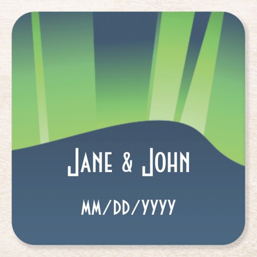 Winter Wonderland Auroras Paper Onderzetter (Voorkant)