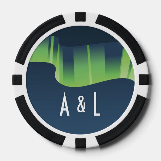 Winter Wonderland Auroras Poker Chips (Voorkant)