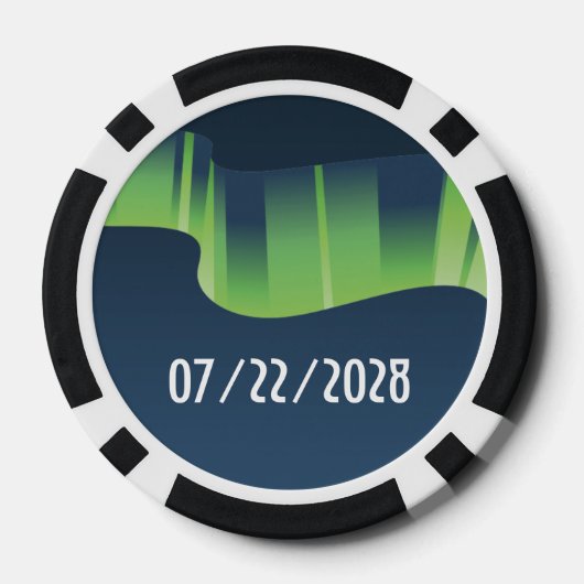 Winter Wonderland Auroras Poker Chips (Achterkant)