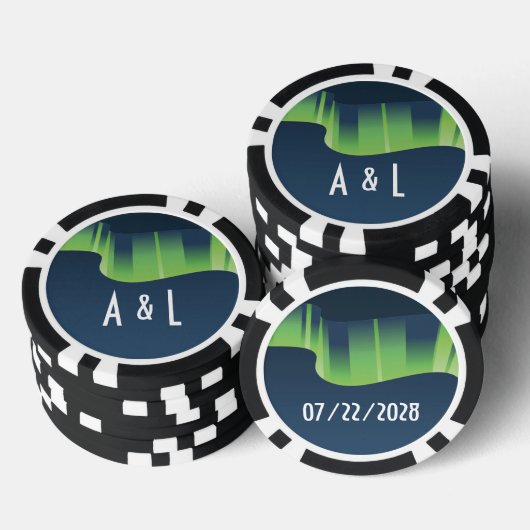 Winter Wonderland Auroras Poker Chips (Opstapeling)
