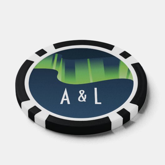 Winter Wonderland Auroras Poker Chips (Enkel)