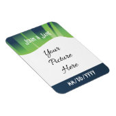 Winter Wonderland Auroras Save-the-Date Magnet Magneet (Rechterzijde)