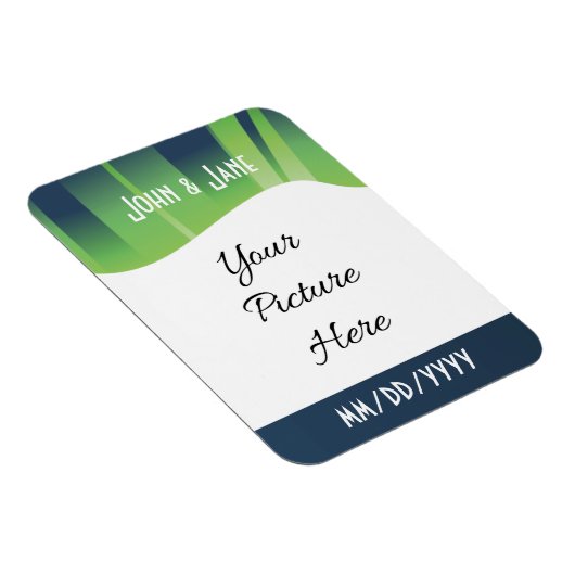 Winter Wonderland Auroras Save-the-Date Magnet Magneet (Rechterzijde)