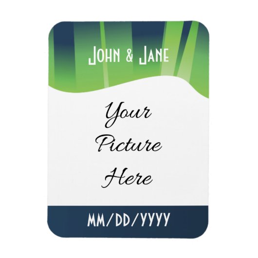 Winter Wonderland Auroras Save-the-Date Magnet Magneet (Verticaal)