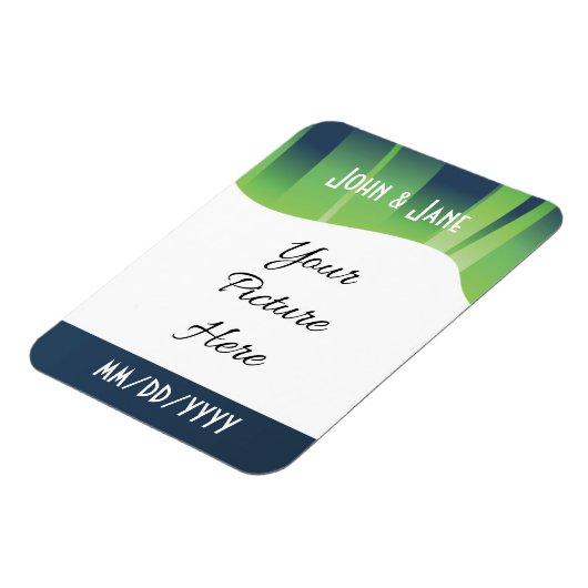 Winter Wonderland Auroras Save-the-Date Magnet Magneet (Linkerzijde)