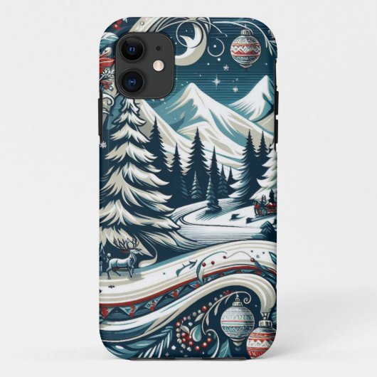 Winter Wonderland Avontuur iPhone case (Achterkant)