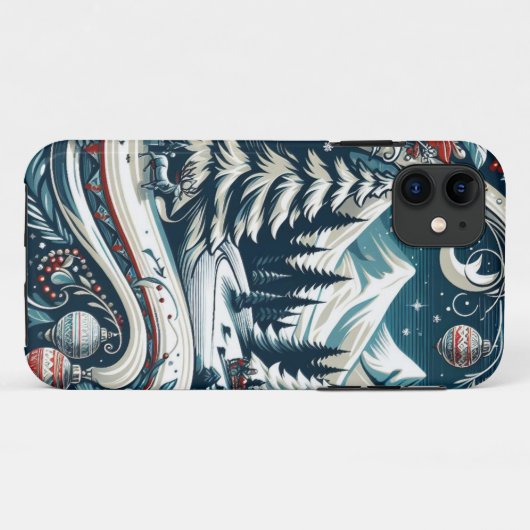Winter Wonderland Avontuur iPhone case (Achterkant (horizontaal))