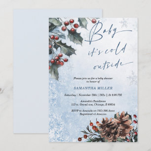 Winter Wonderland Baby Borrel Kaart